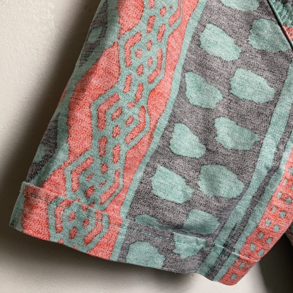 Vans Button Down With Multi Color Two Toned Print… - image 7